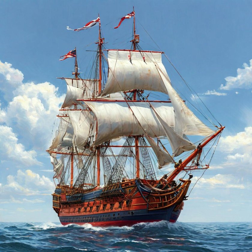 Корабли с парусами