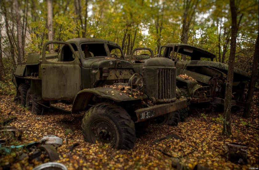 Брошенные американские Грузовики