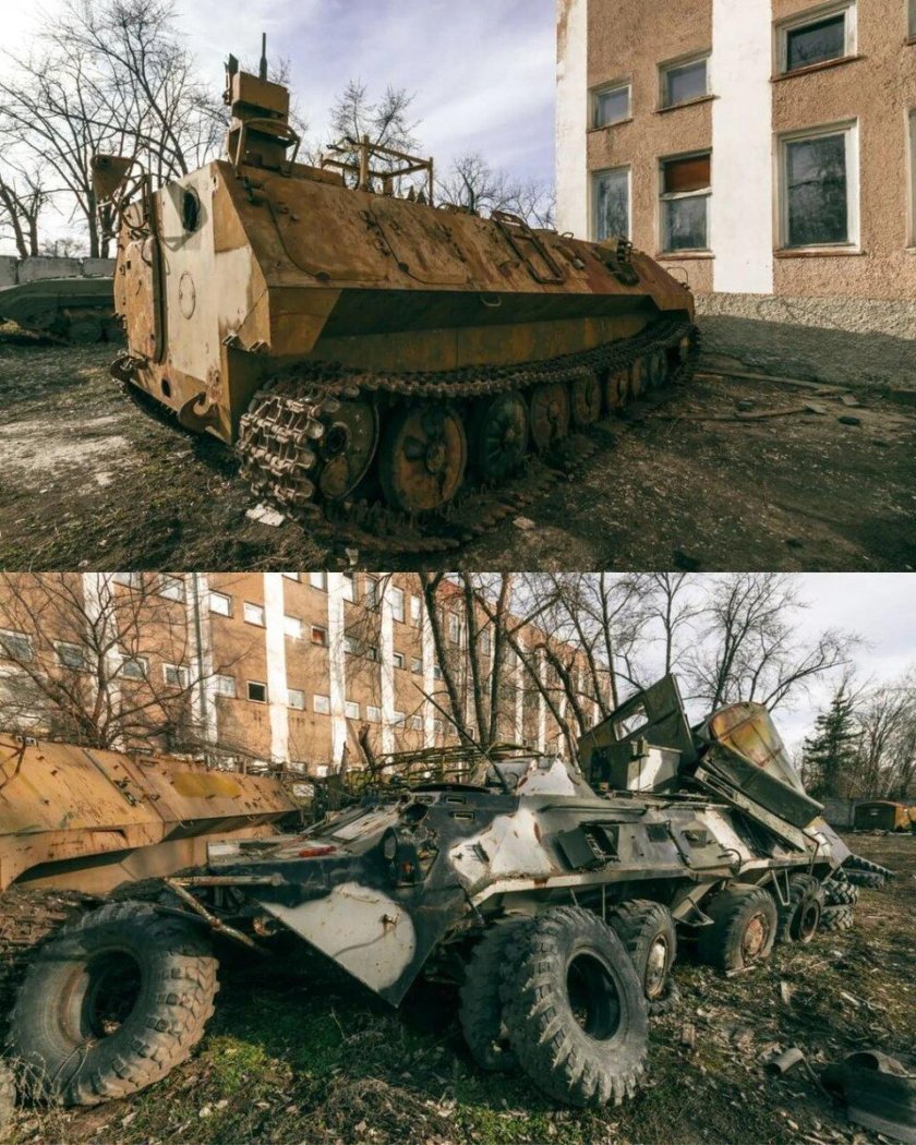 Уничтоженный бтр 80