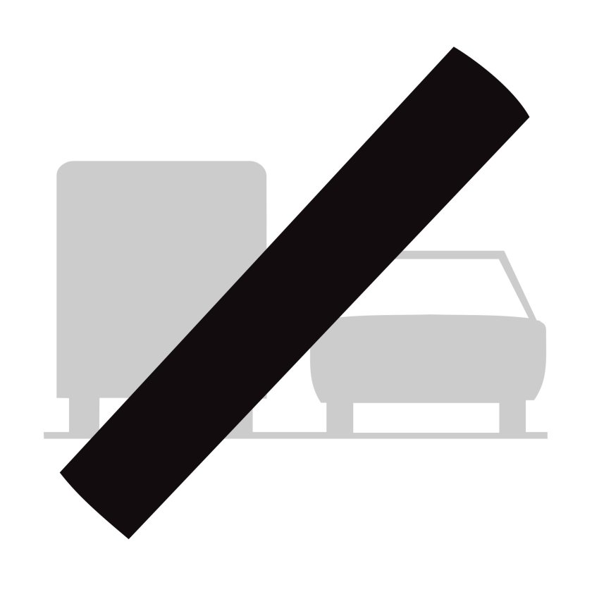 Дорожные знаки конец зоны запрещения обгона