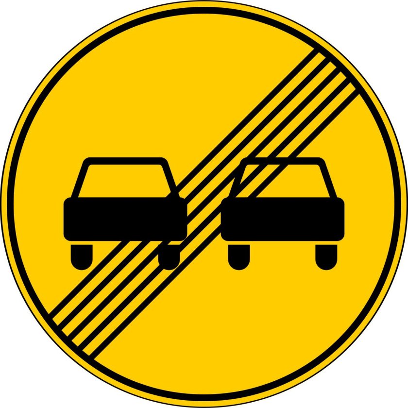 Знак 3.21 конец запрещения обгона