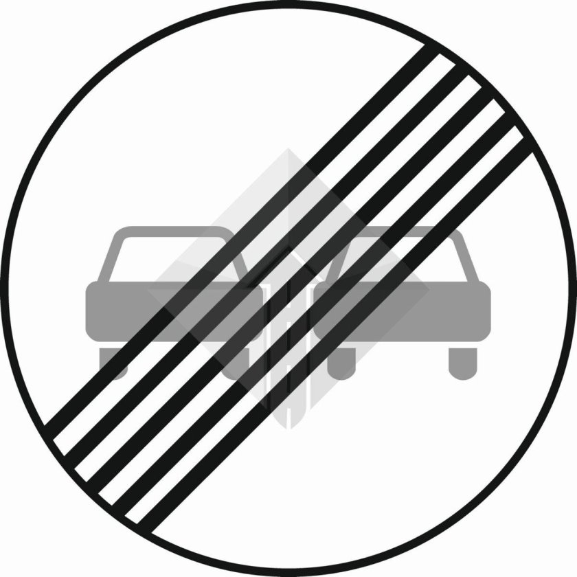 3.21 Конец зоны запрещения обгона