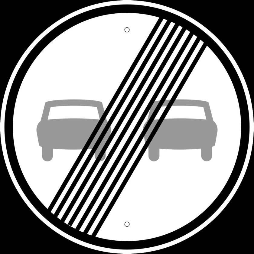 Знак конец всех ограничений жёлтая рамкв