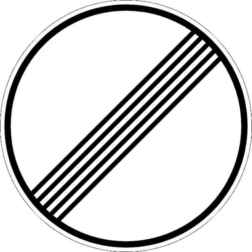 Знак 3.23 конец зоны запрещения обгона грузовым автомобилям