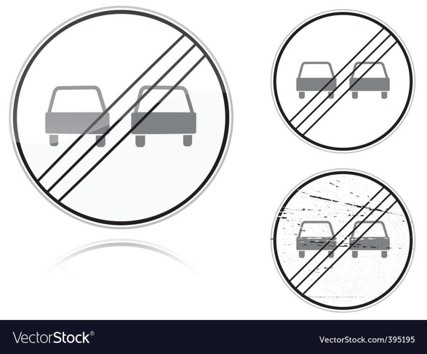 Дорожный знак обгон запрещен раскраска