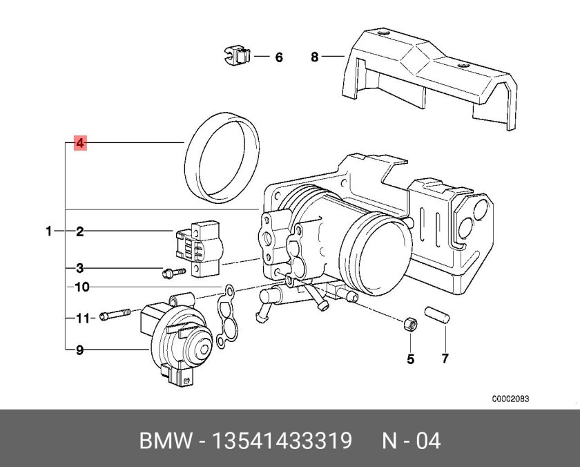 Дроссельная заслонка БМВ е46