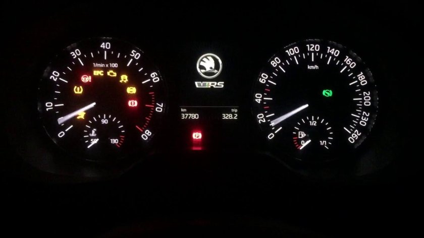 Индикаторы панели приборов Шкода Октавия а4