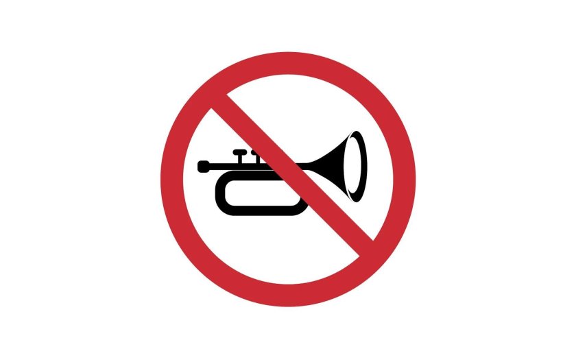 Запрещающие знаки подача звукового сигнала запрещена