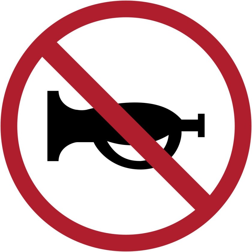 Дорожные знаки 3.26 подача звукового сигнала запрещена