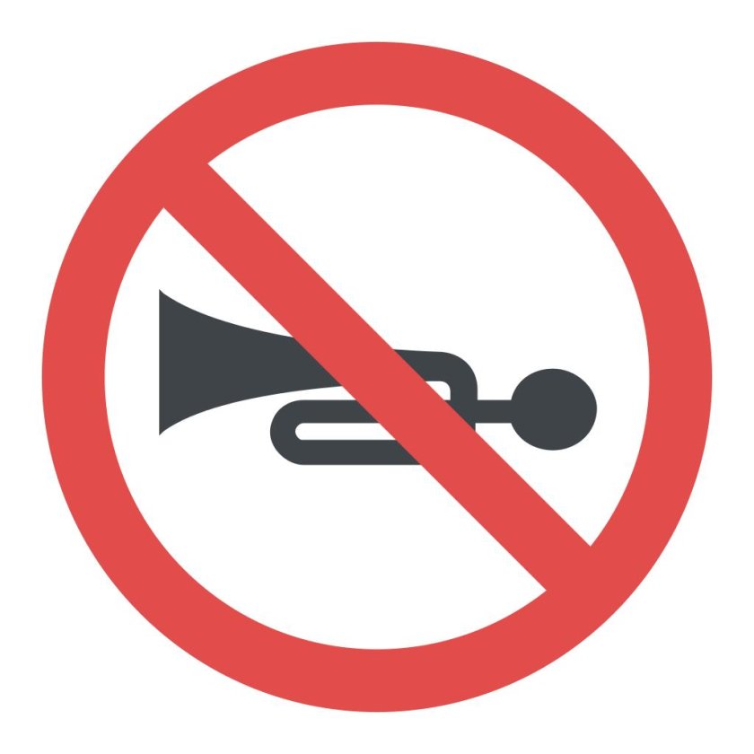 Знак саксофон перечеркнутый