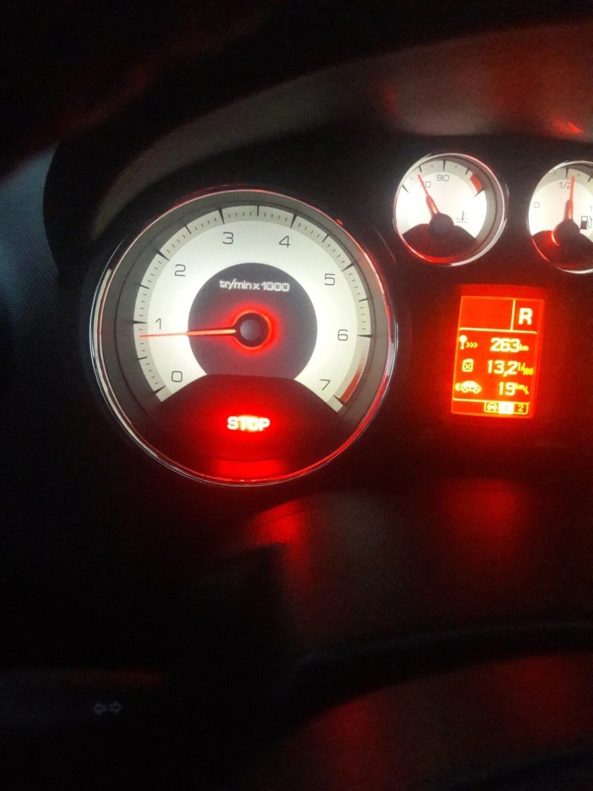 Индикаторы белой приборки Пежо 308