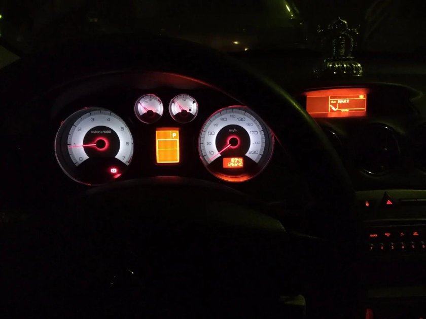 Пежо 308 подсветка приборов