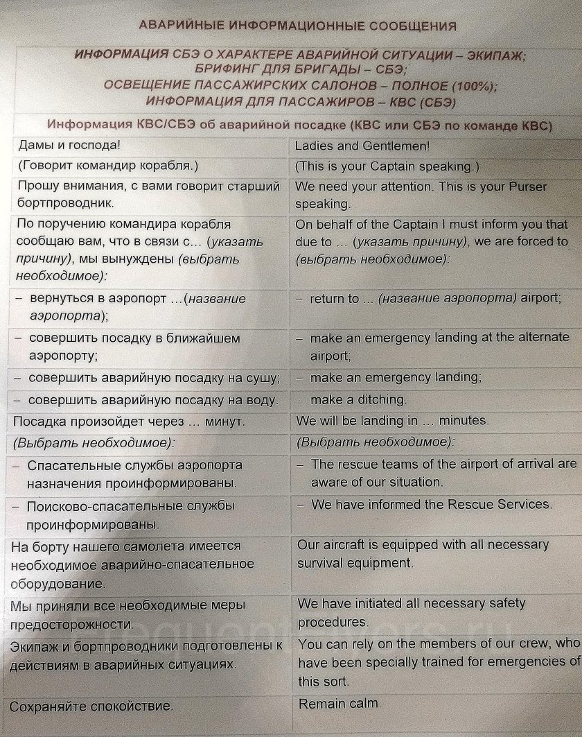 Разговорник пилотов