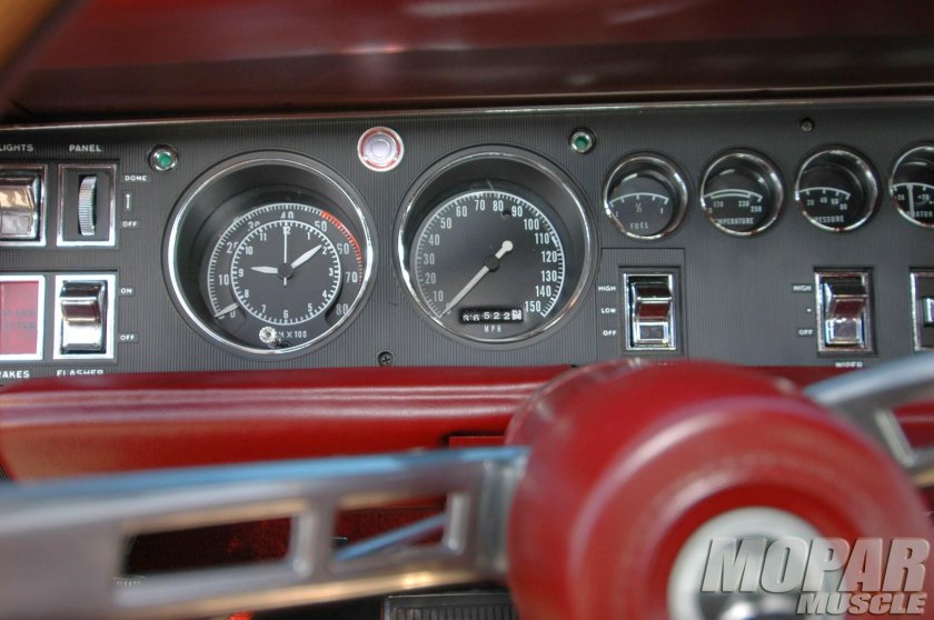 Dodge Charger 1969 приборная панель
