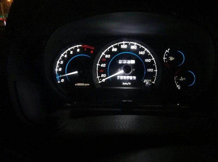 Пересвет панели приборов акцент