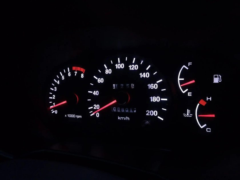 Пересвет приборной панели Hyundai Accent