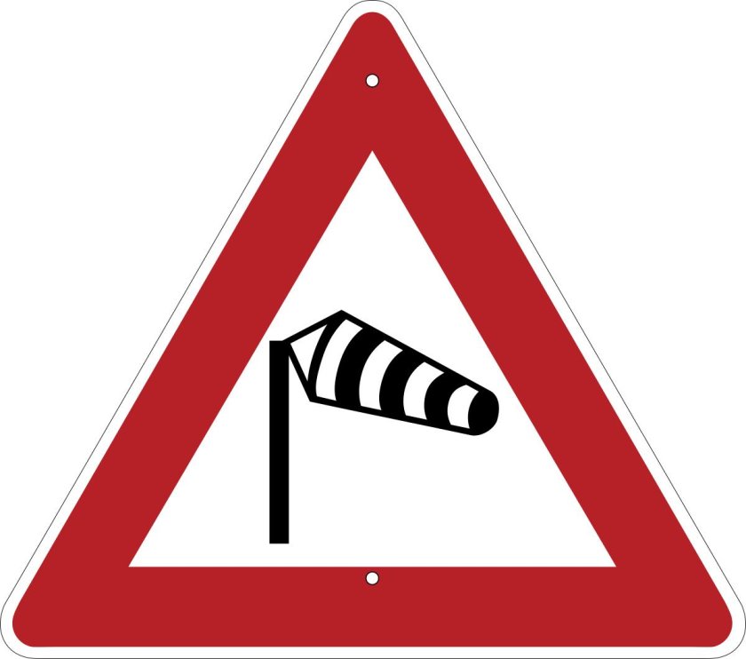 Предупреждающие знаки боковой ветер