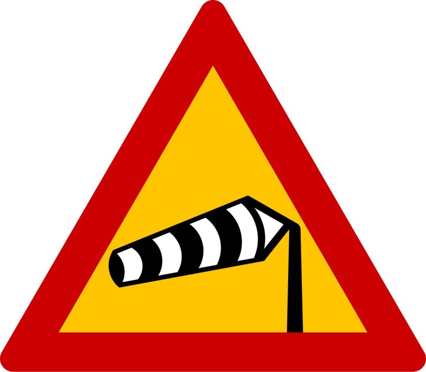 Предупреждающие знаки боковой ветер