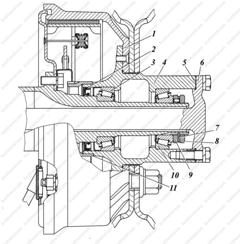 Ступица заднего колеса ГАЗ 3302 чертеж