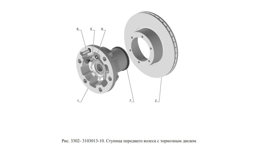 Ступица переднего колеса Газель 3302