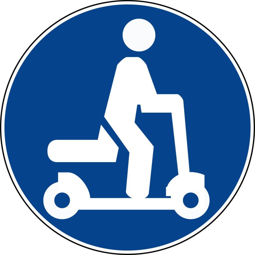 Дорожный знак самокат