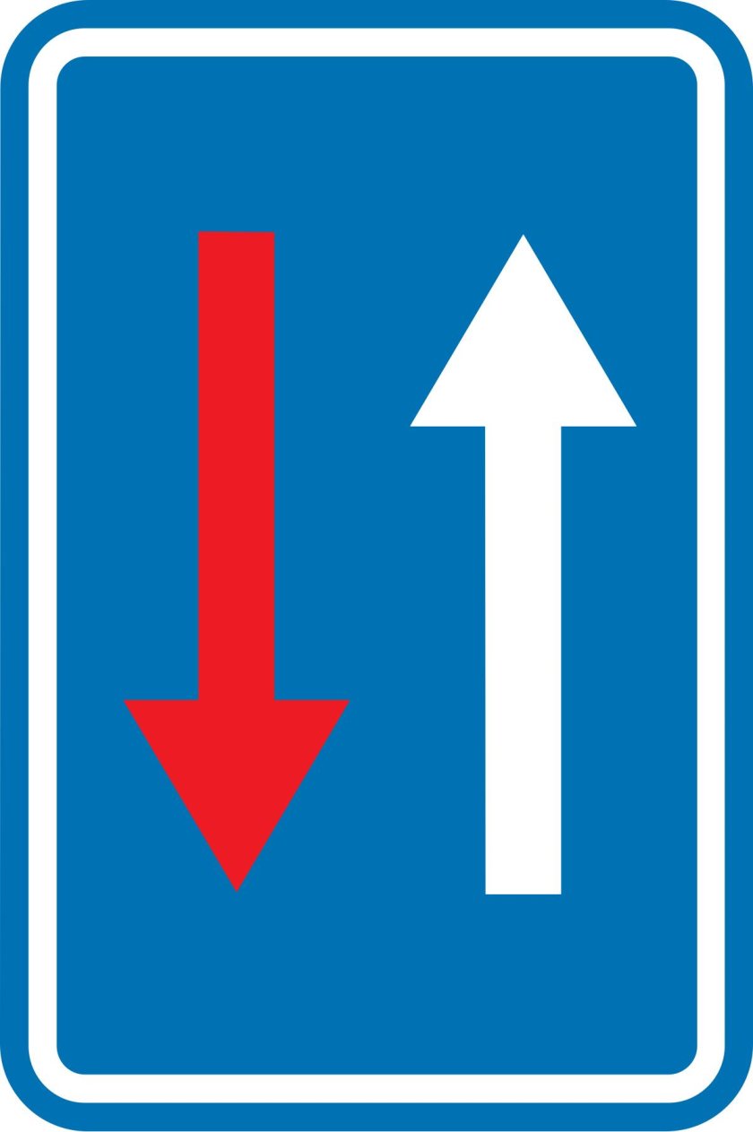 Знак приоритета встречного движения