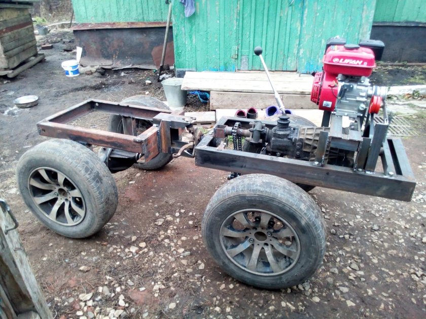 Минитрактор переломка 4 х самоделка