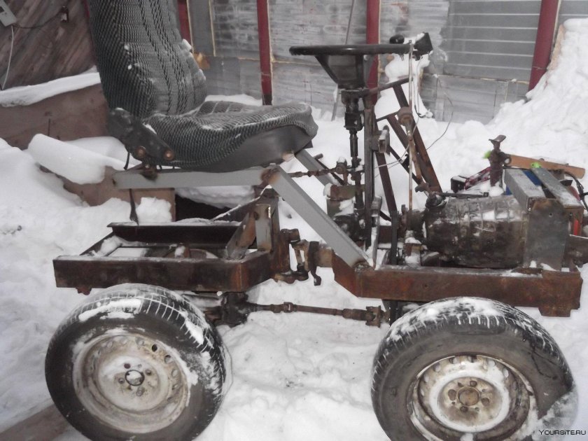 Минитрактор переломка Уралец