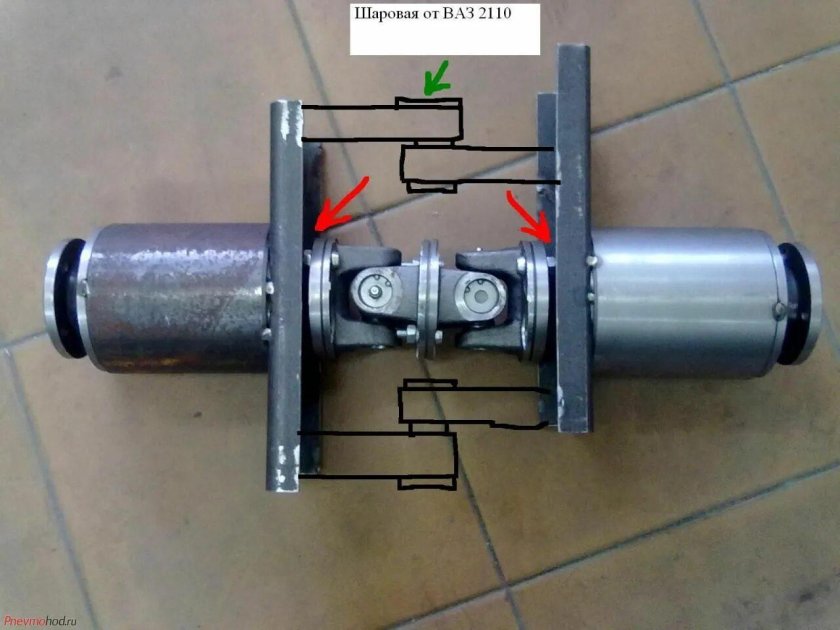 Узел перелома минитрактора МТЗ 132