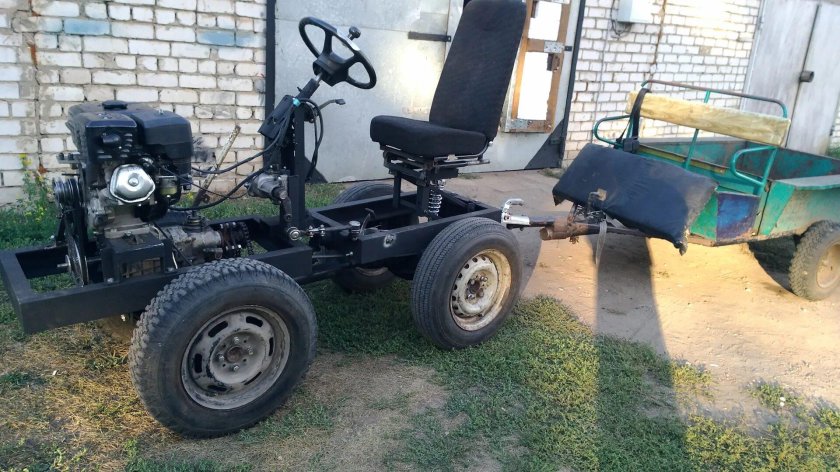 Самодельный минитрактор переломка 4х4