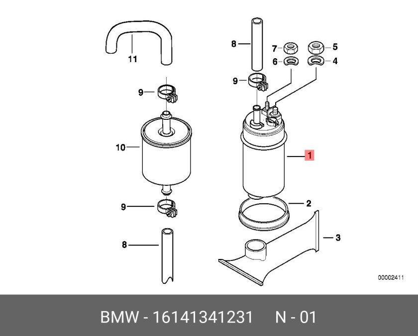 Топливный фильтр БМВ r1150rt