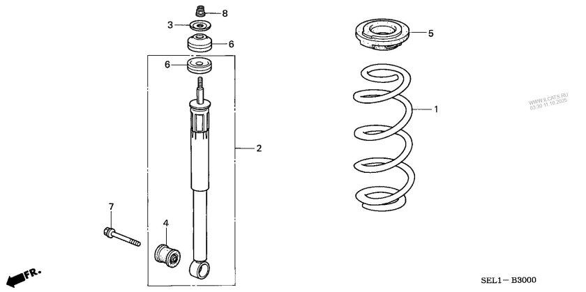 Амортизатор хонда фит