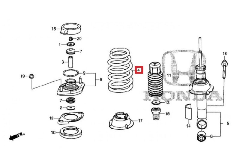 Задняя стойка Хонда СРВ 4