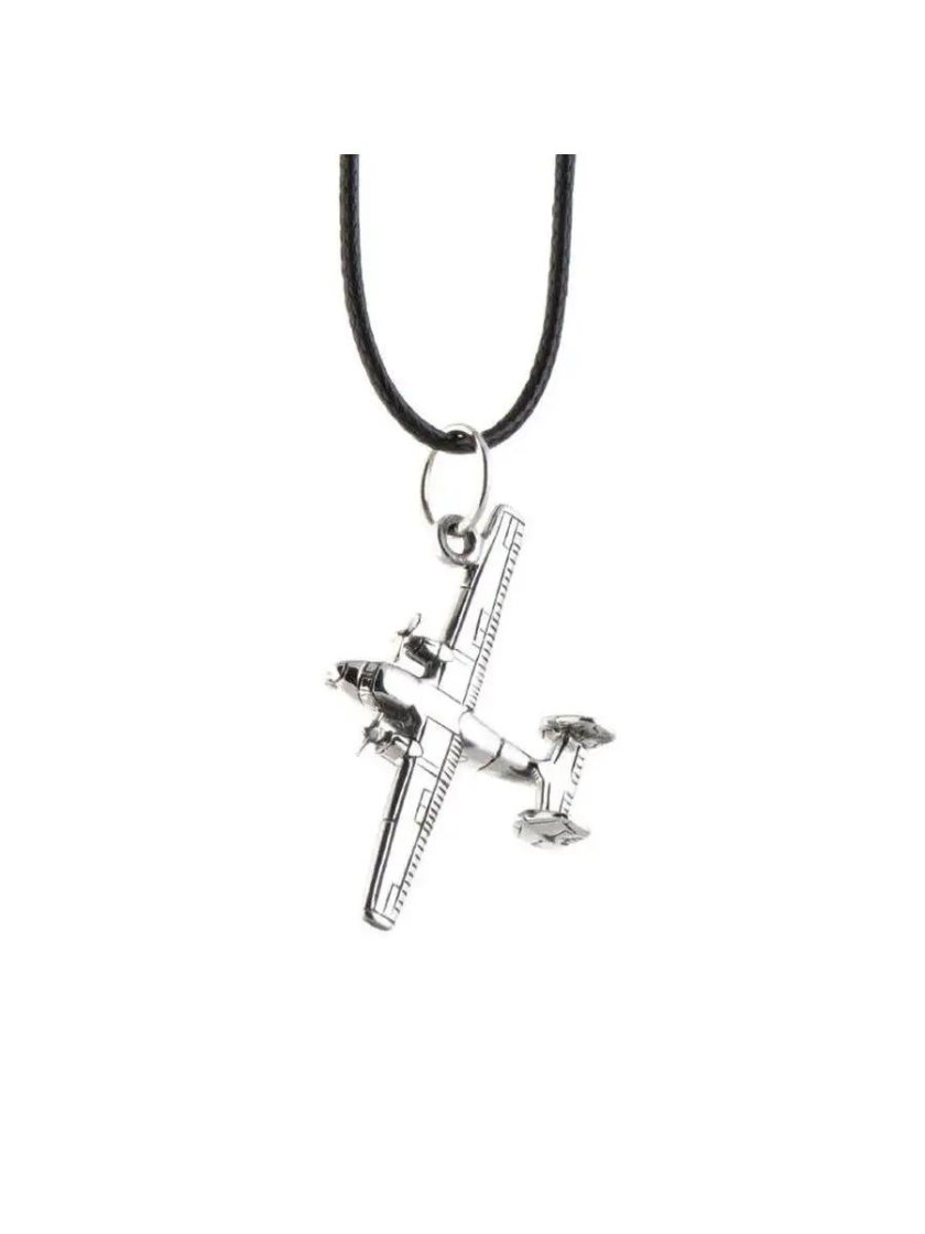 Подвеска самолет серебро