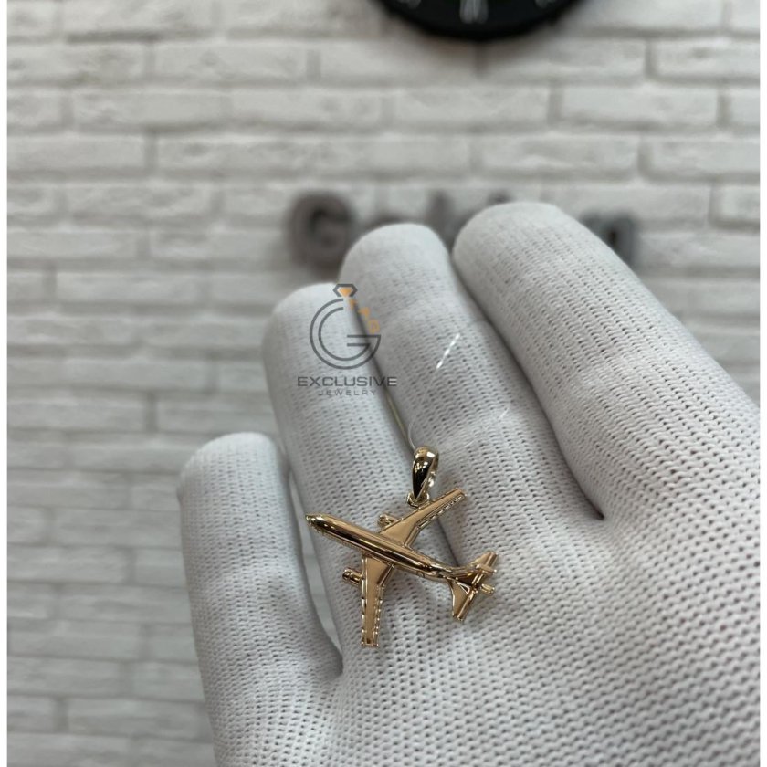 Золотая подвеска самолет