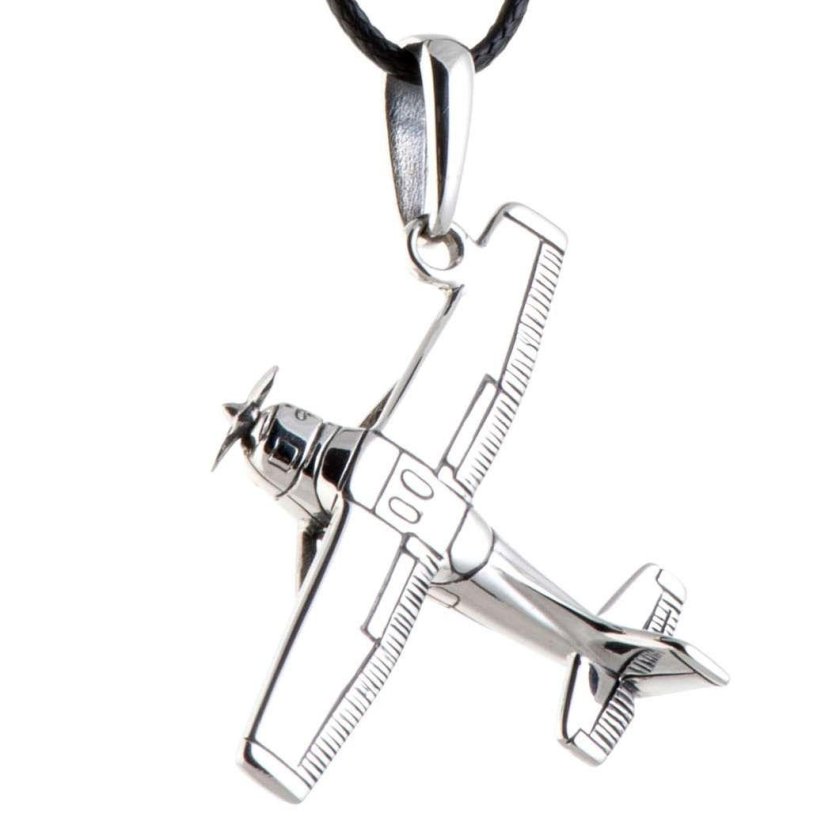 Подвеска самолет серебро