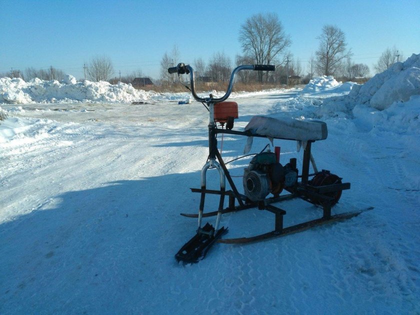 Мотосани из бензопилы Урал