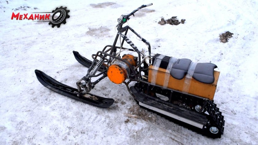 Самодельный снегоход из бензопилы