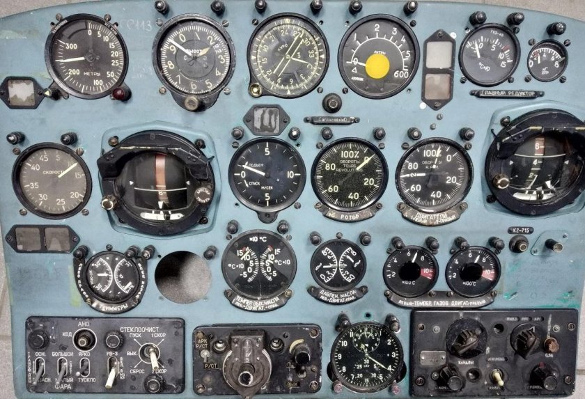 Приборная панель вертолета ми-24