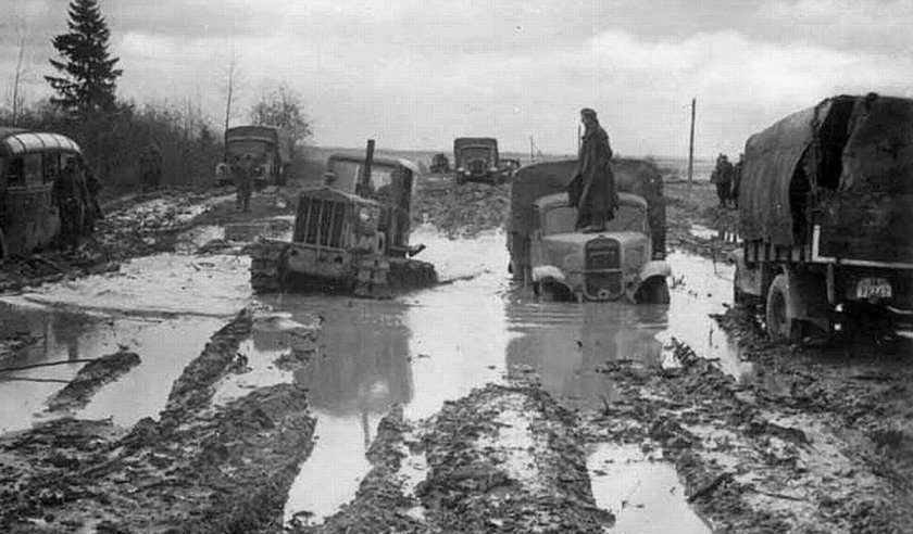 Октябрь 1941 грязь распутица