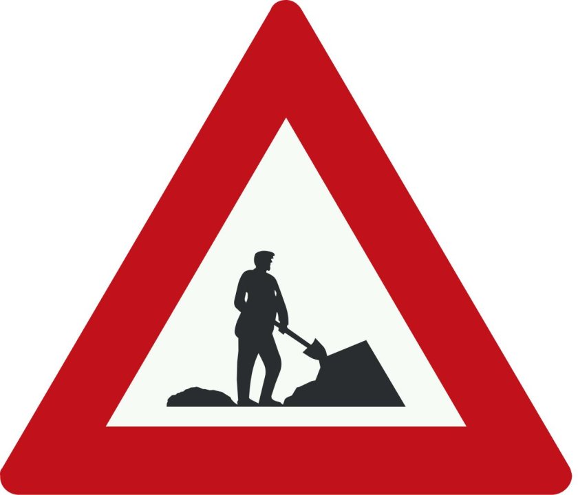 Дорожный знак земляные работы