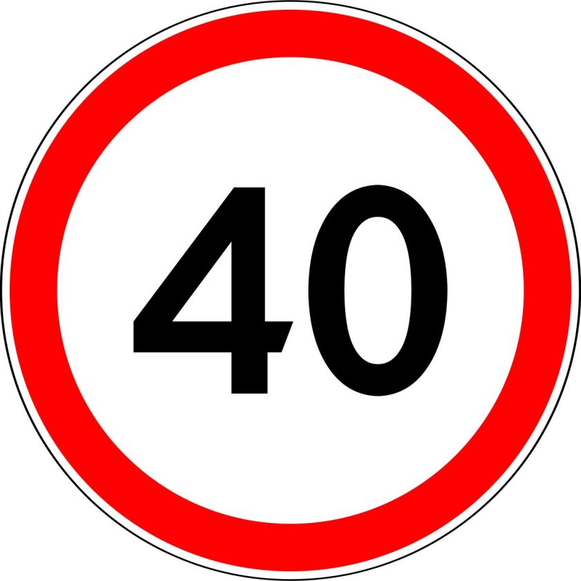 Знак 3.24 ограничение максимальной скорости 20 км/ч