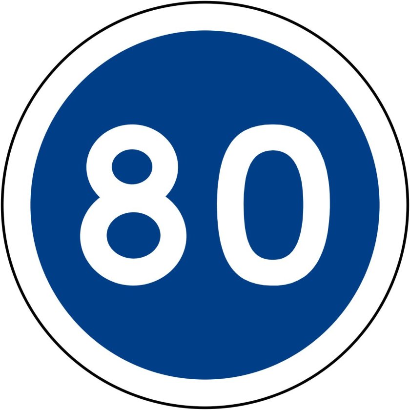 Знак минимальная скорость