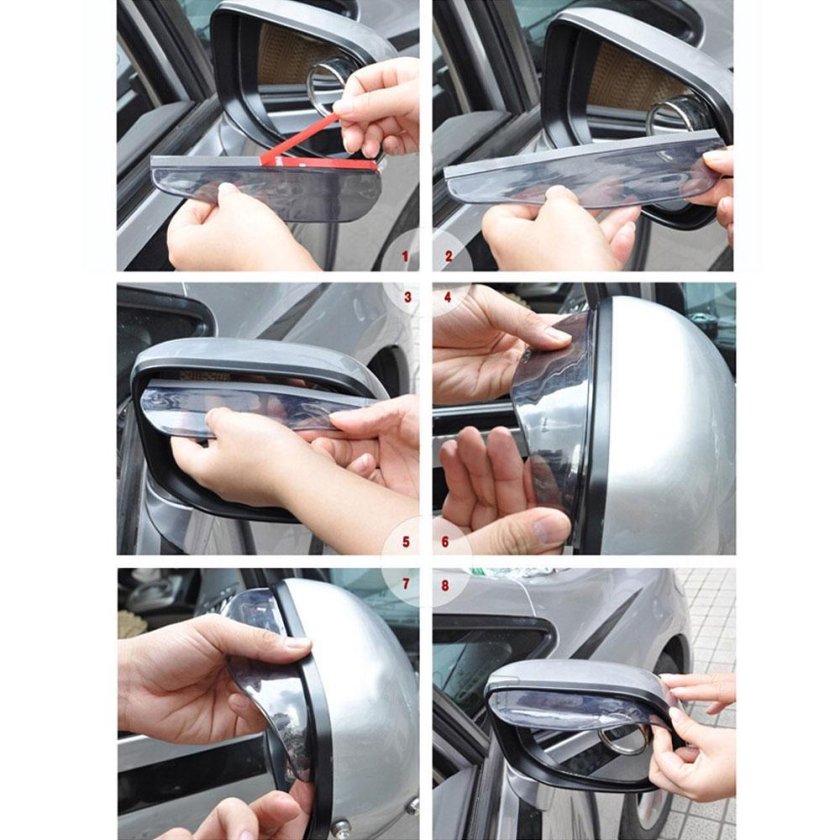 Приклеивания зеркала заднего вида