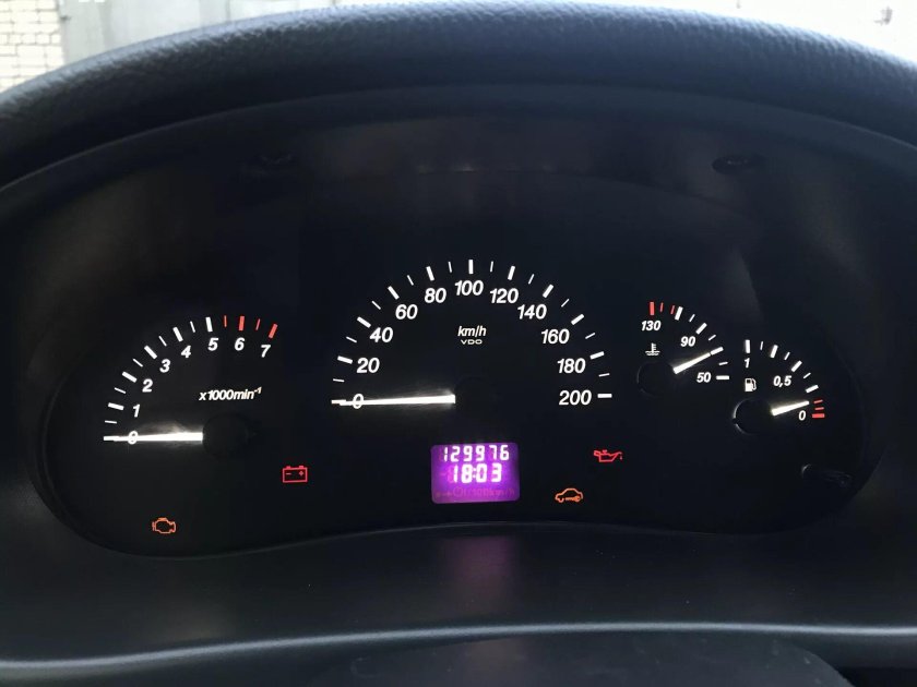 Пересвет приборной панели Приора 1