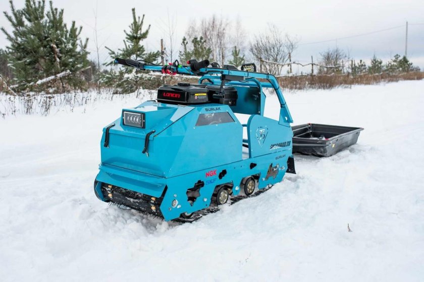 Мотобуксировщик Бурлак 380 мини