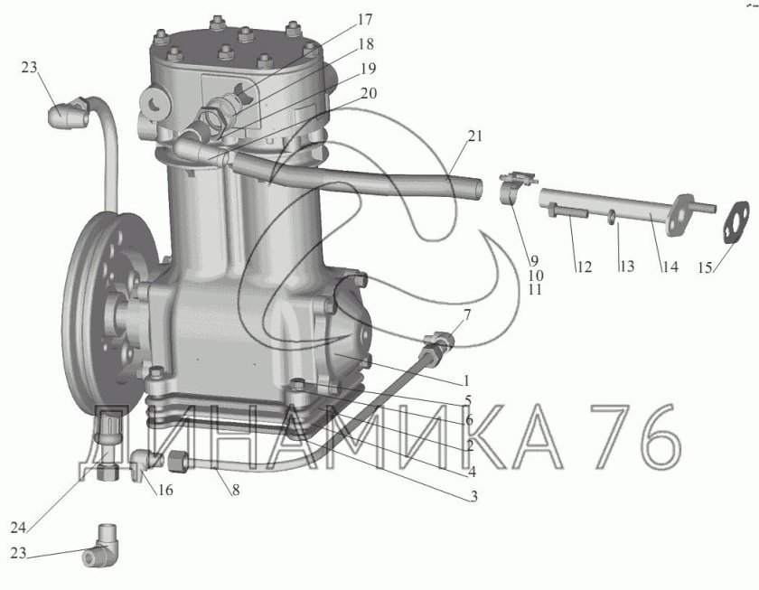 Компрессор МАЗ ЯМЗ-7511 5336-3509012-10