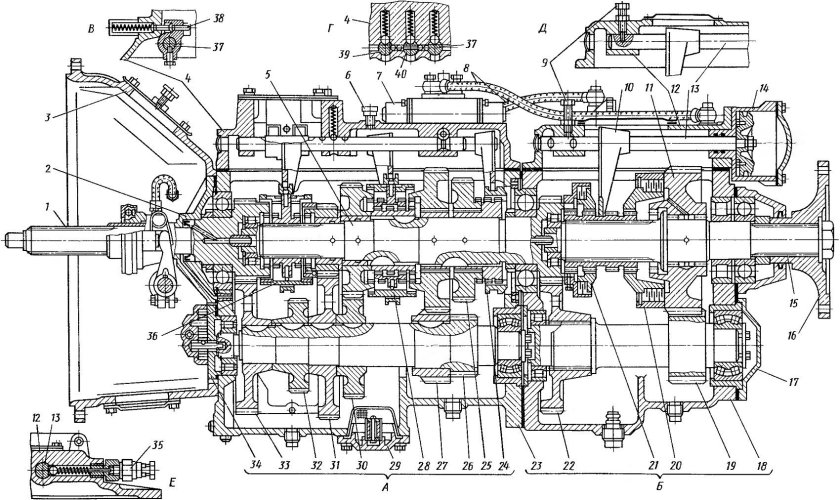 КПП ЯМЗ 238 ВМ демультипликатор