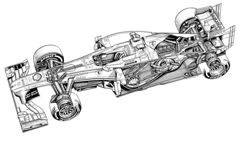 Болид f1 чертеж