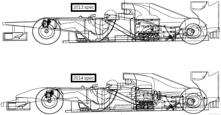 Чертеж болида формулы 1